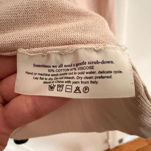 MM.LaFleur Beige Knit Billie Cardigan Hook & Eye Closure Sweater Size XL - Picture 5 of 5